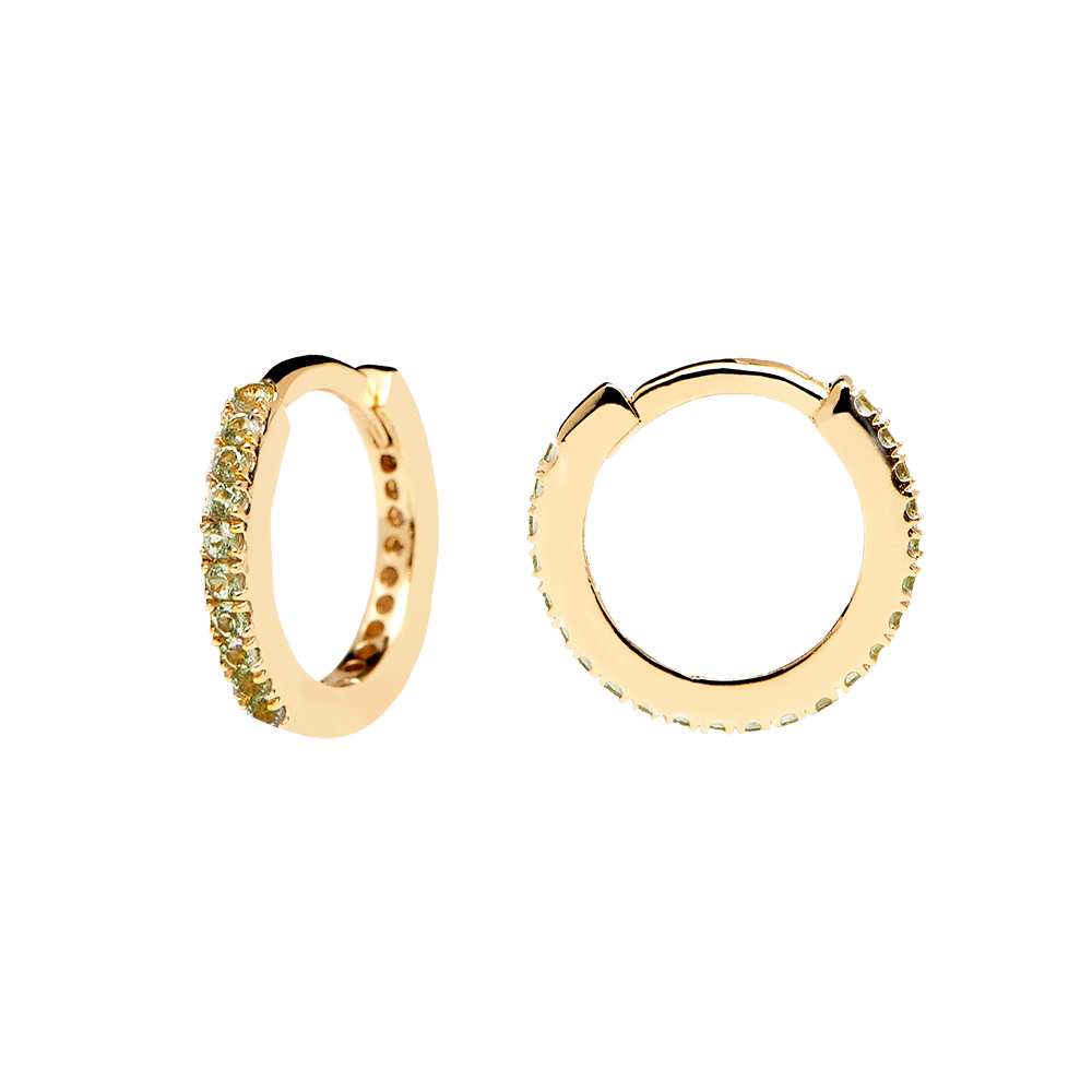 Olive Mini Hoops Gold