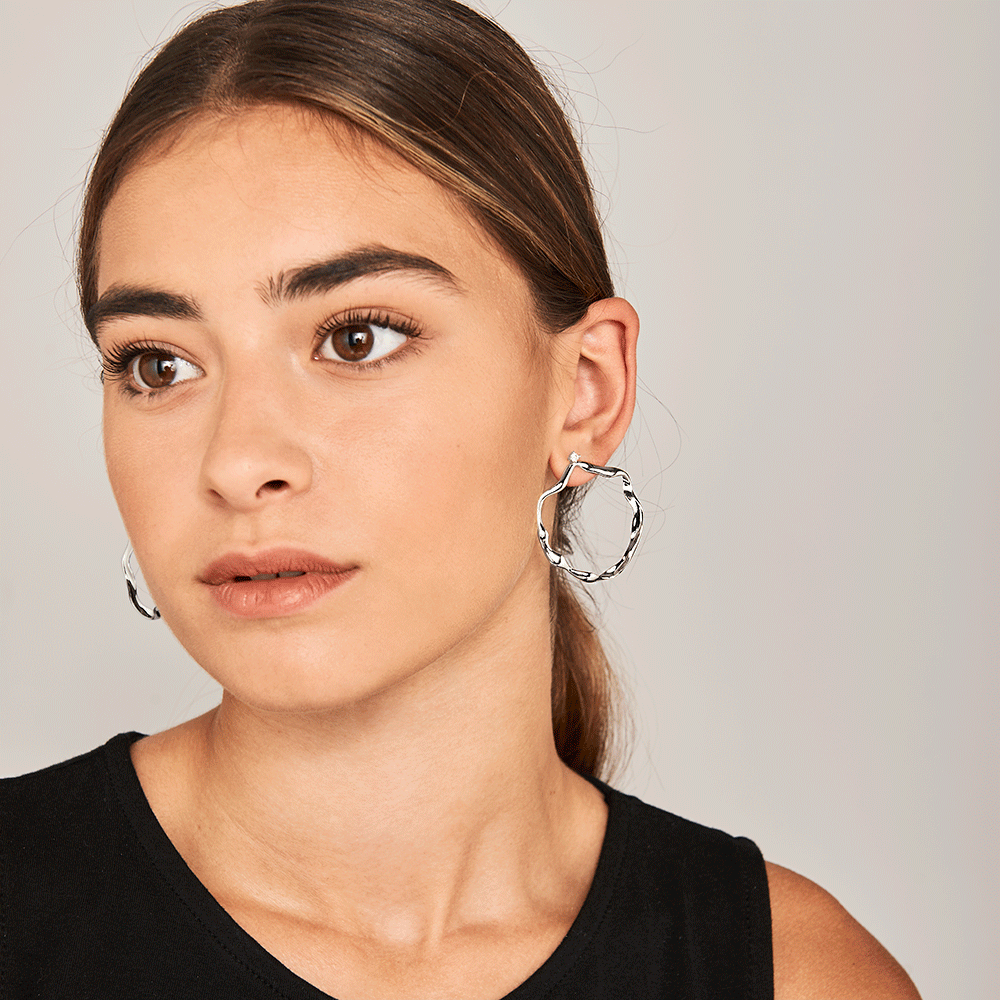 Akari silver earrings