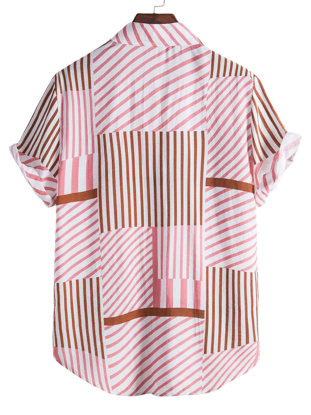 Men's Fashion Striped Casual Lapel Shirt