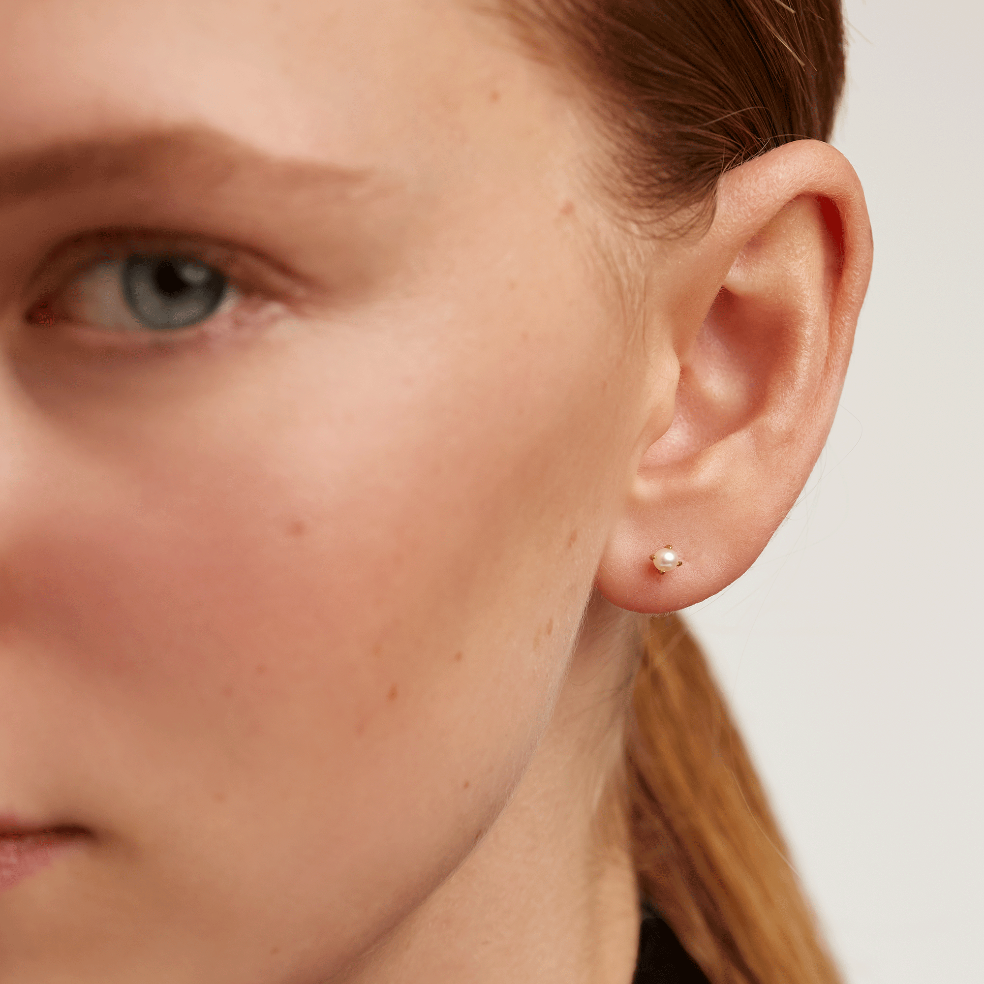 Solitary Mini Pearl Earrings