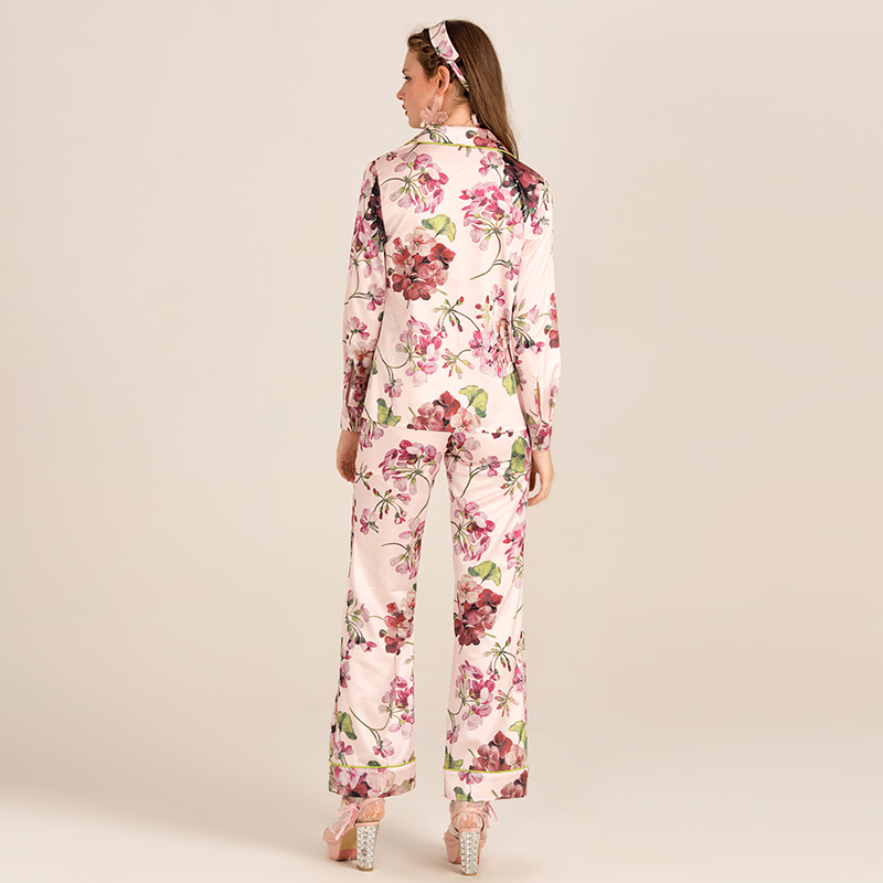 YIGELILA Brand 8186 Latest Autumn New Print Shirt Flare Pants Women Fashion Pajama Sets