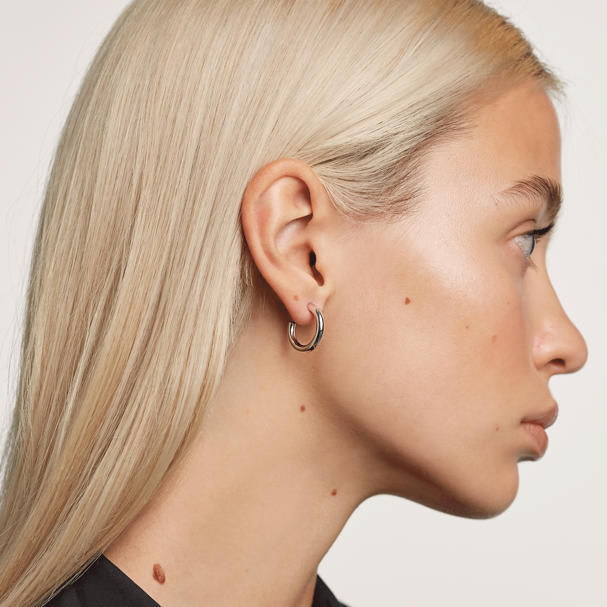 Medium Cloud Silver Earrings