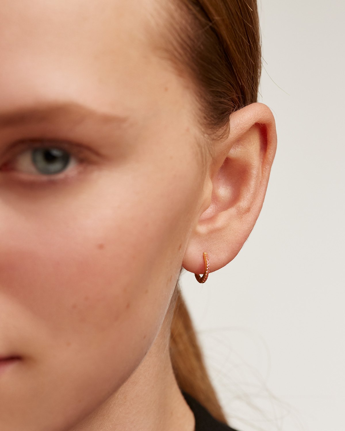 Lavender Mini Hoops Gold