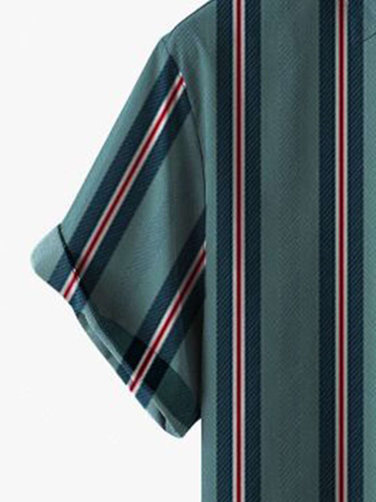 Mens Wide And Narrow Multicolor Striped Lapel Shirt