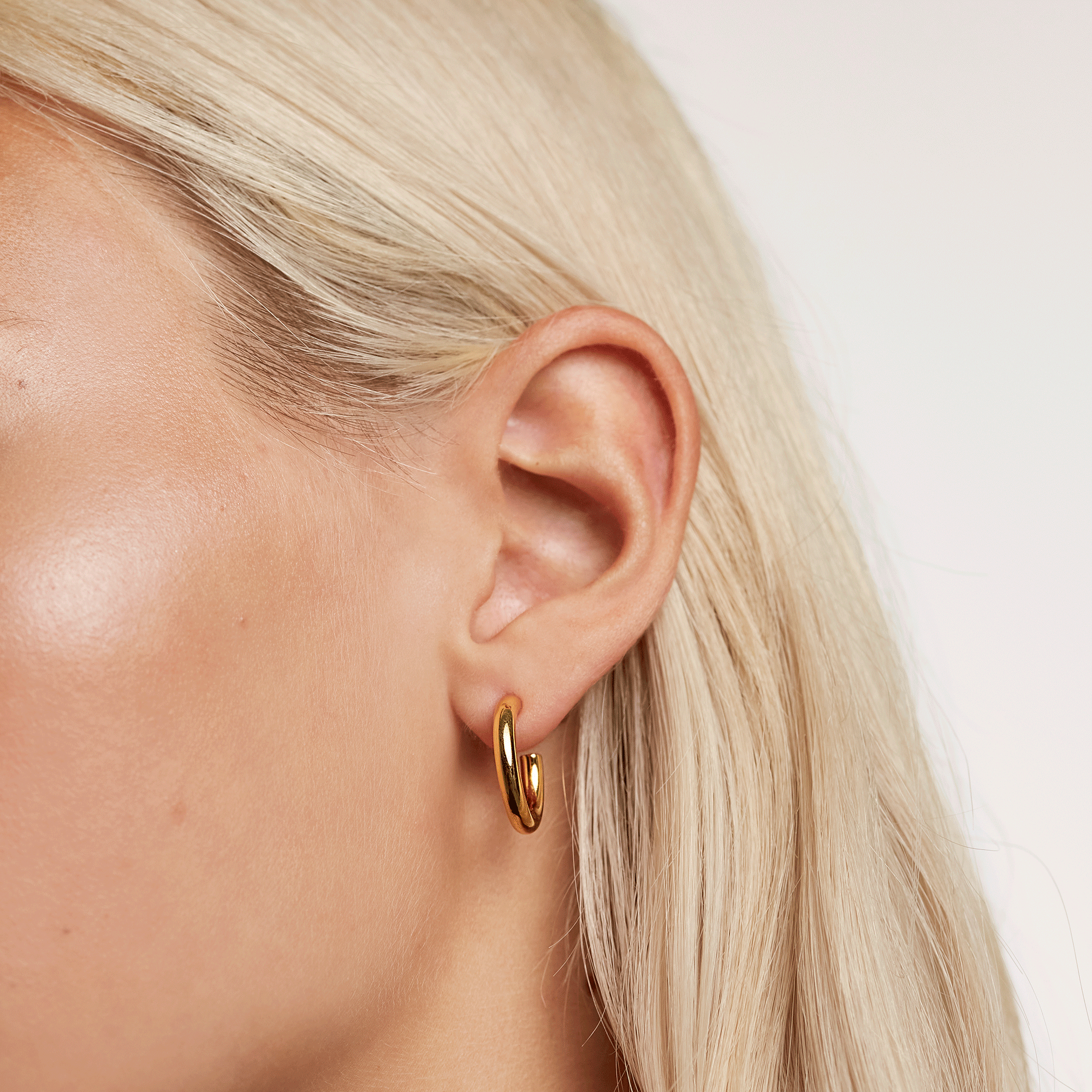 Medium Cloud Gold Earrings