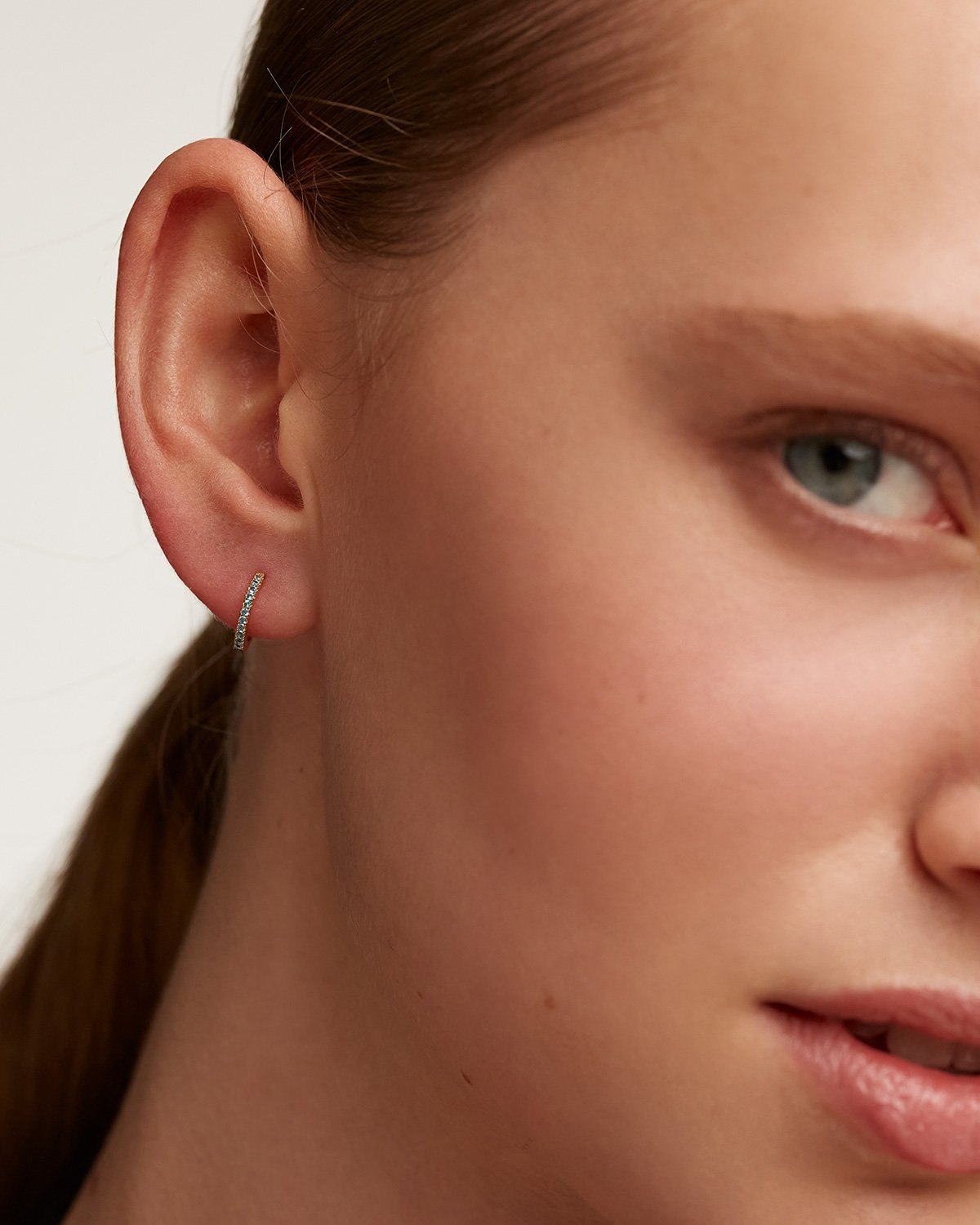 Celeste Mini Hoops Gold