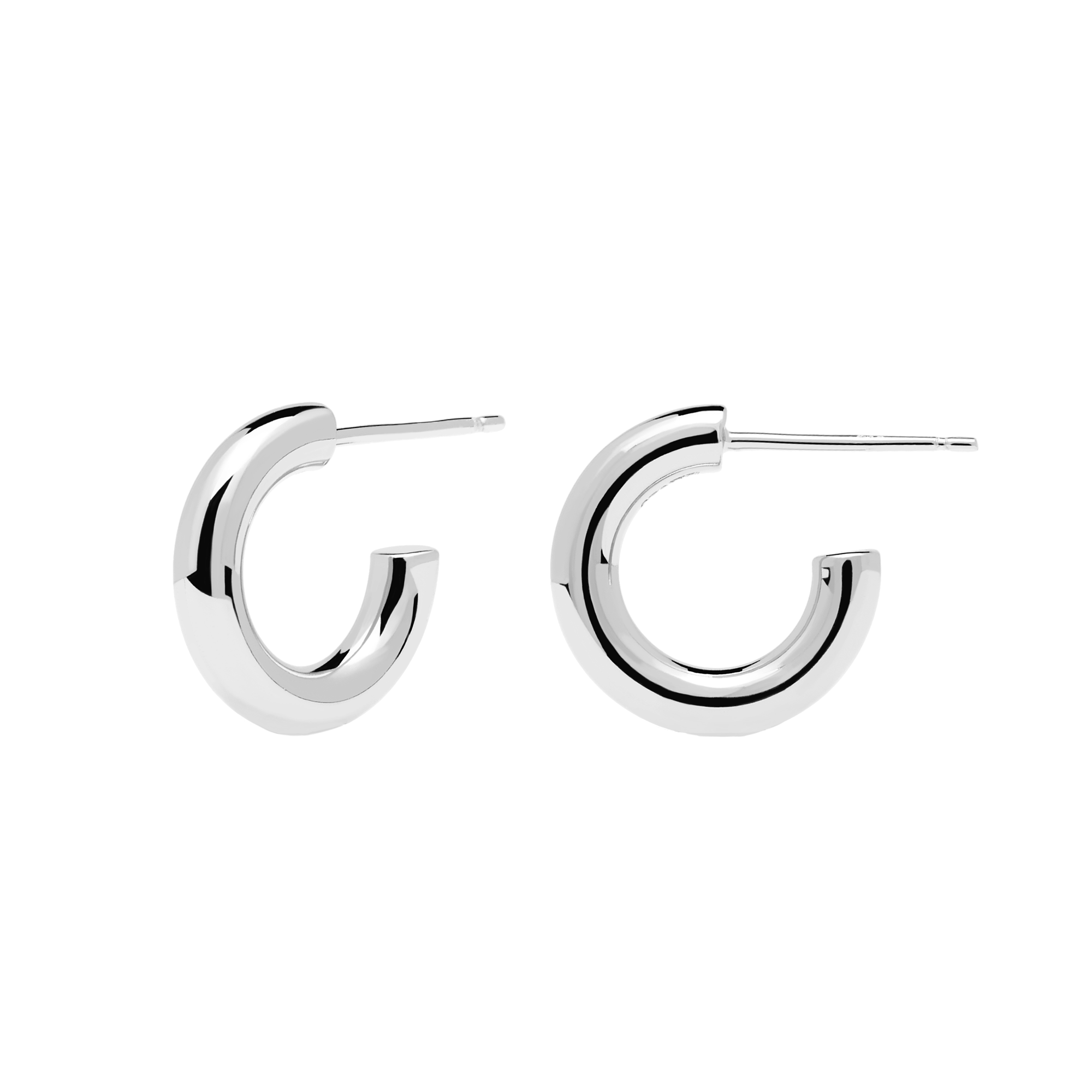 Mini Cloud Silver Earrings