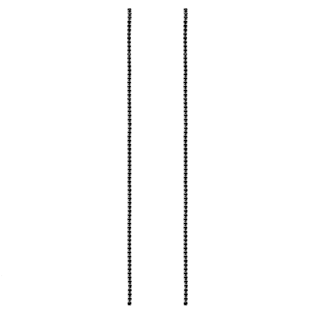 Black Sasha silver earrings