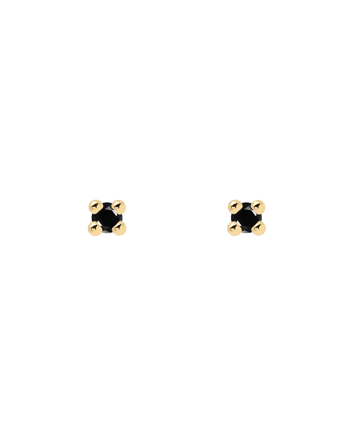 Black Essentia Gold Earrings