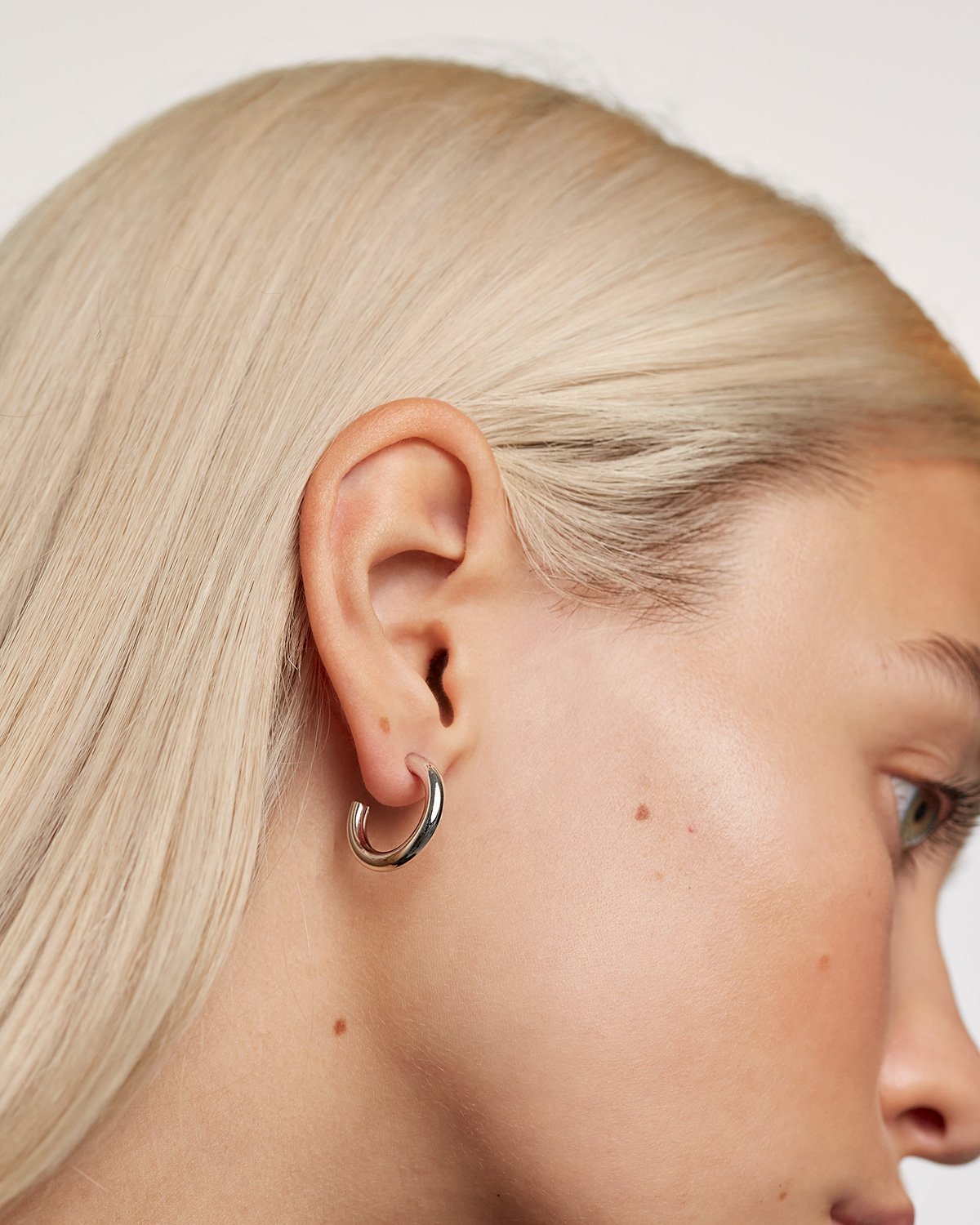 Medium Cloud Silver Earrings