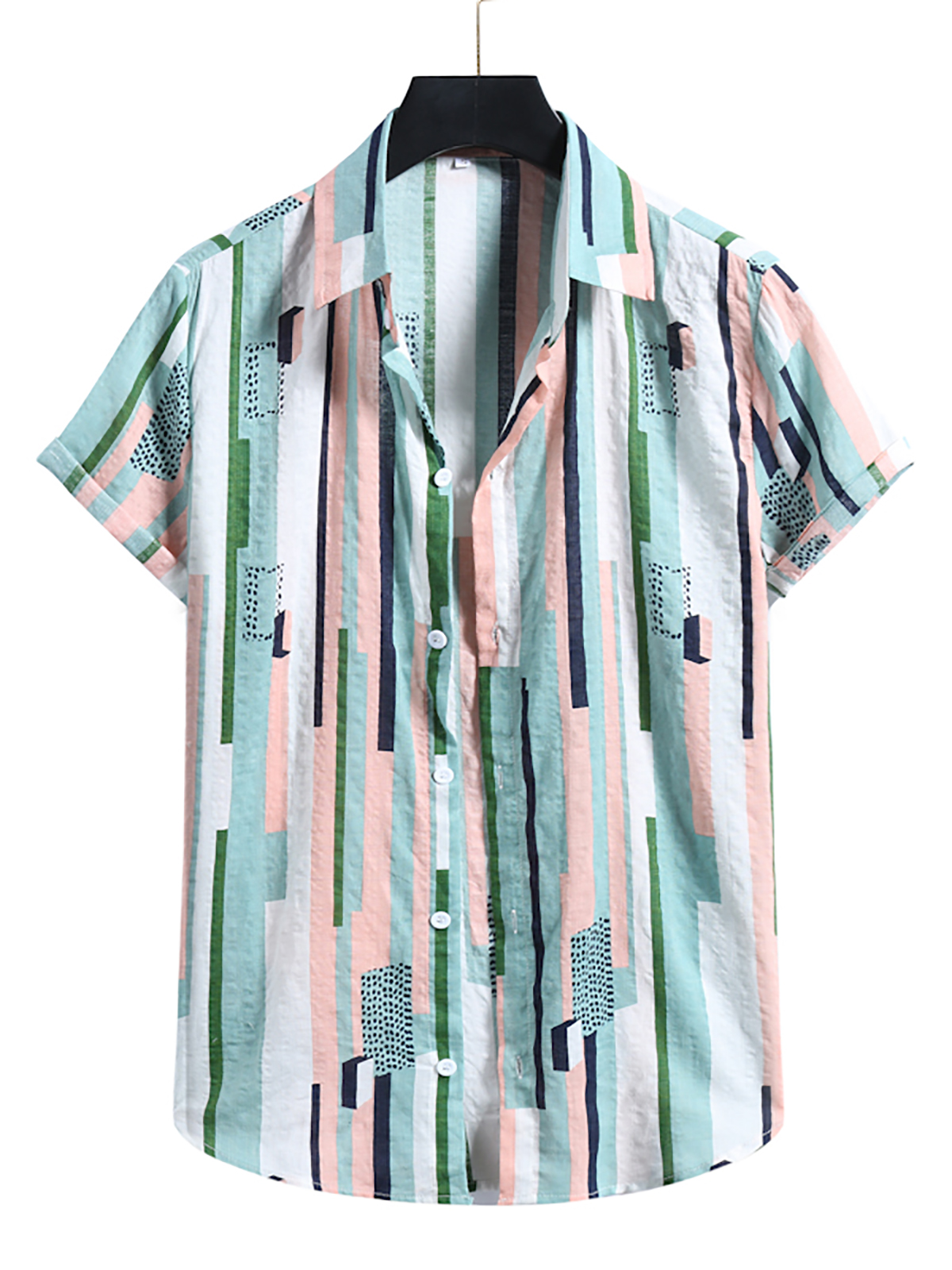 Hawaiian White Striped Casual Shirt