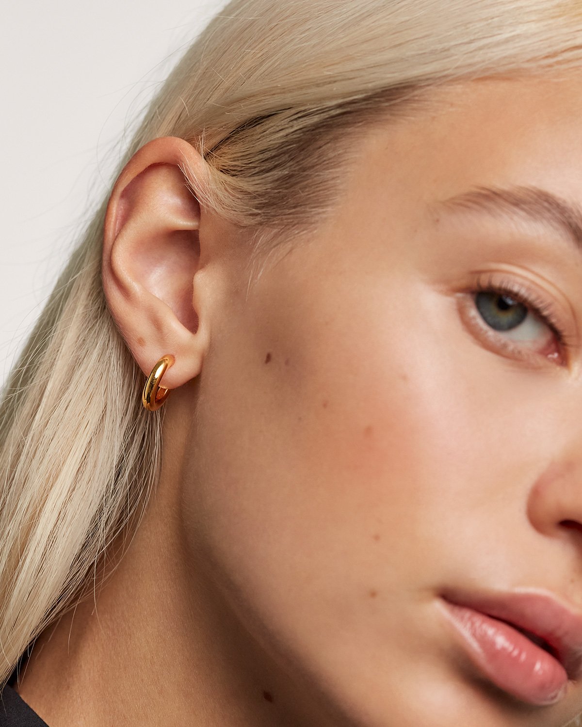 Mini Cloud Gold Earrings