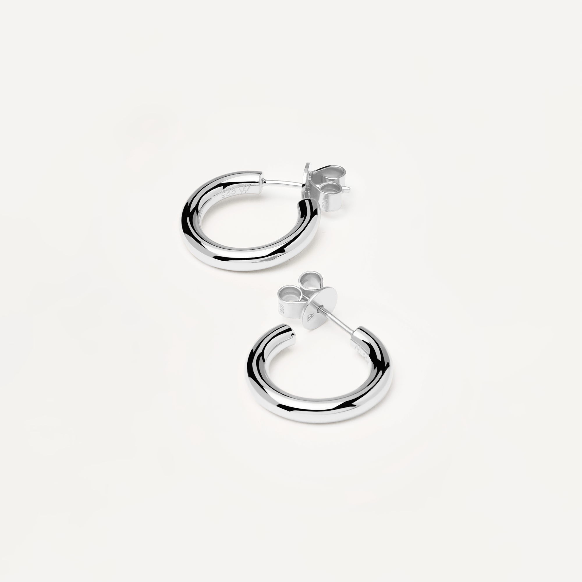 Medium Cloud Silver Earrings