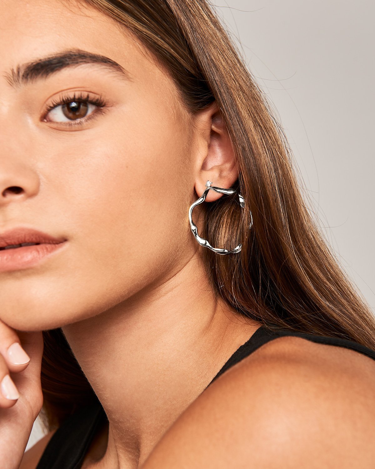 Akari silver earrings