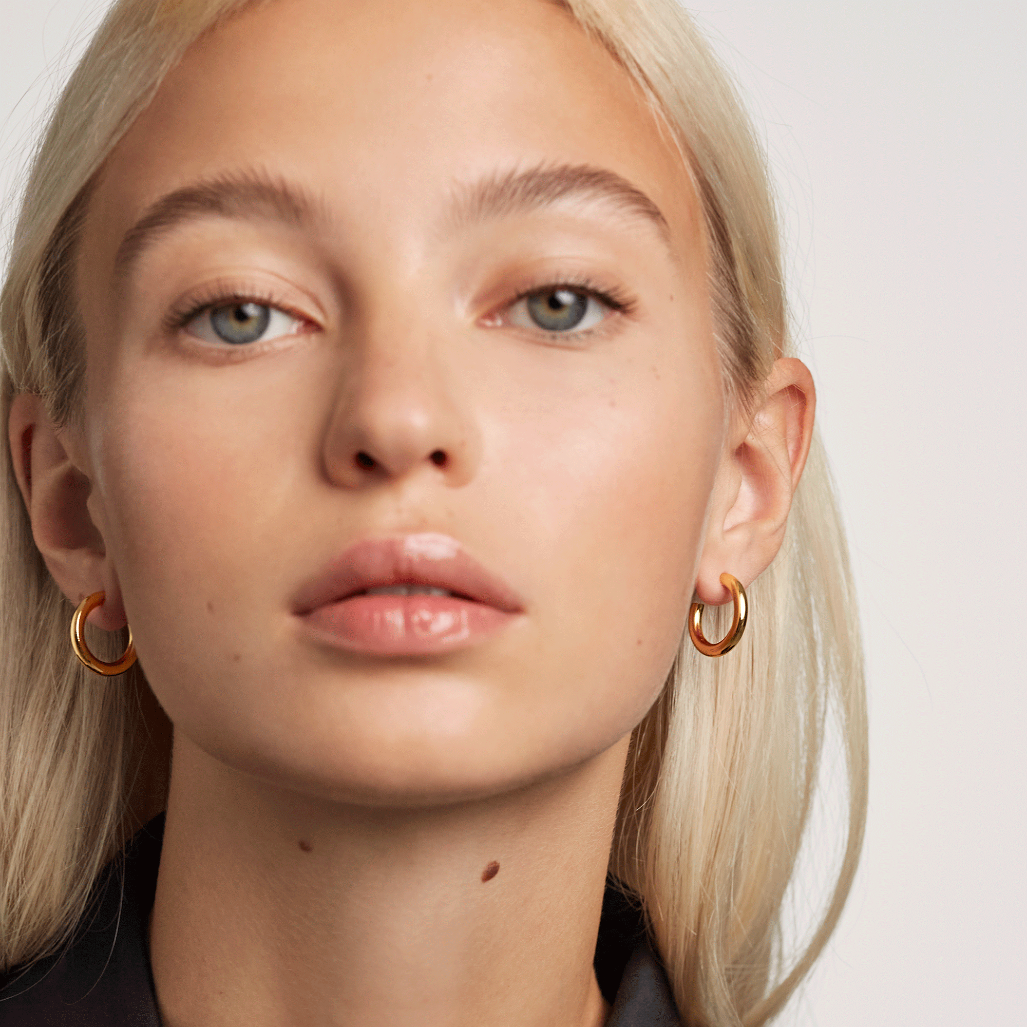 Medium Cloud Gold Earrings