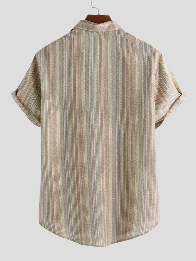 Men's Red Casual Cotton Shirts