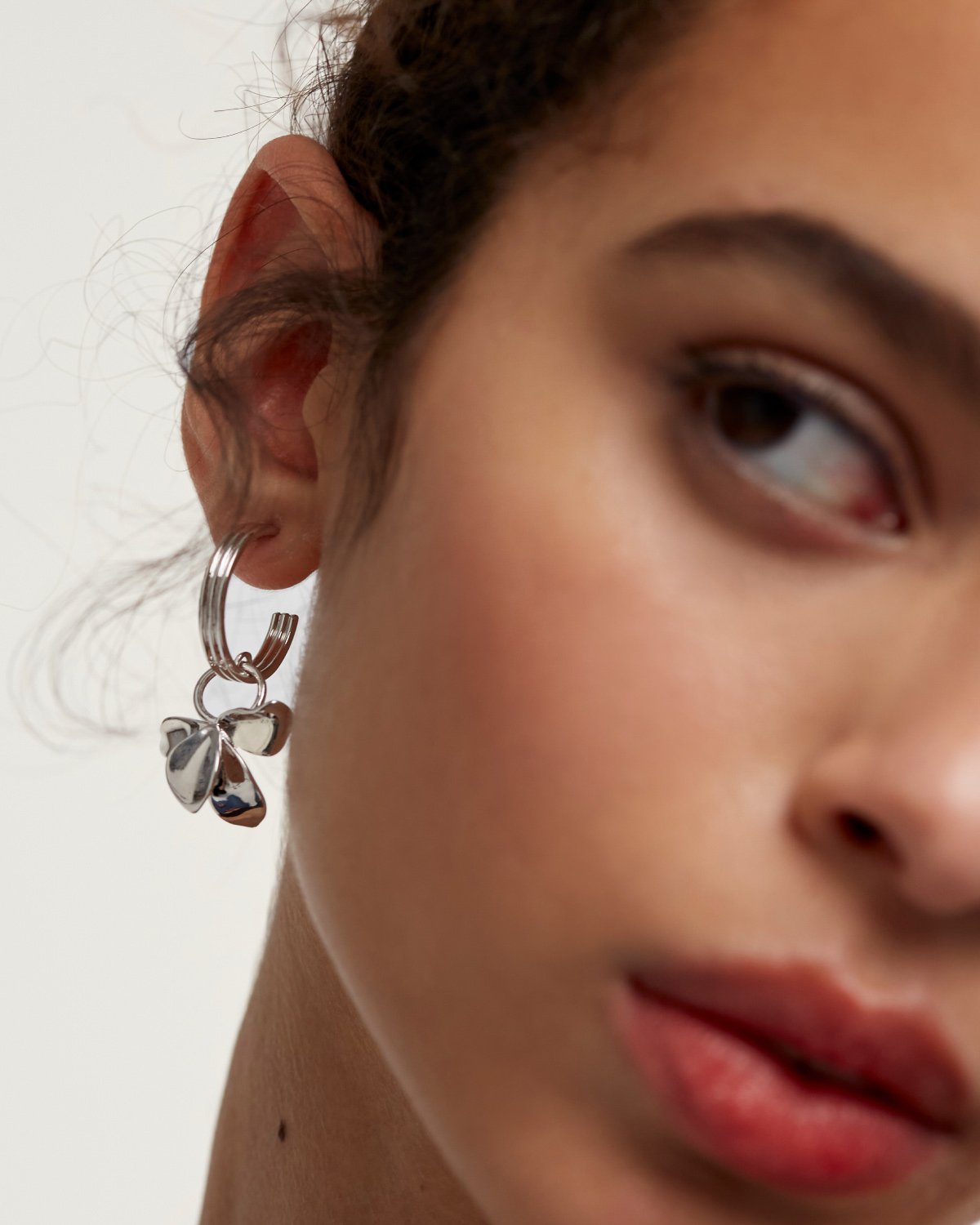 GRID IVY SILVER EARRINGS