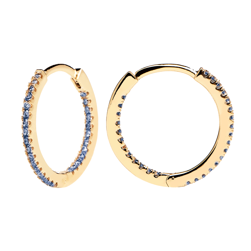 Celeste Medium Hoops Gold