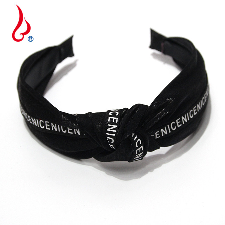 Lan Guang Wholesale Korea Fashion Women Hair Accessories Head Band Custom Women Fabric Tie Knot Headband For Girls